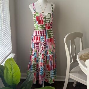 APEACH   Colorful Geometric Print Women's Dress. Size S